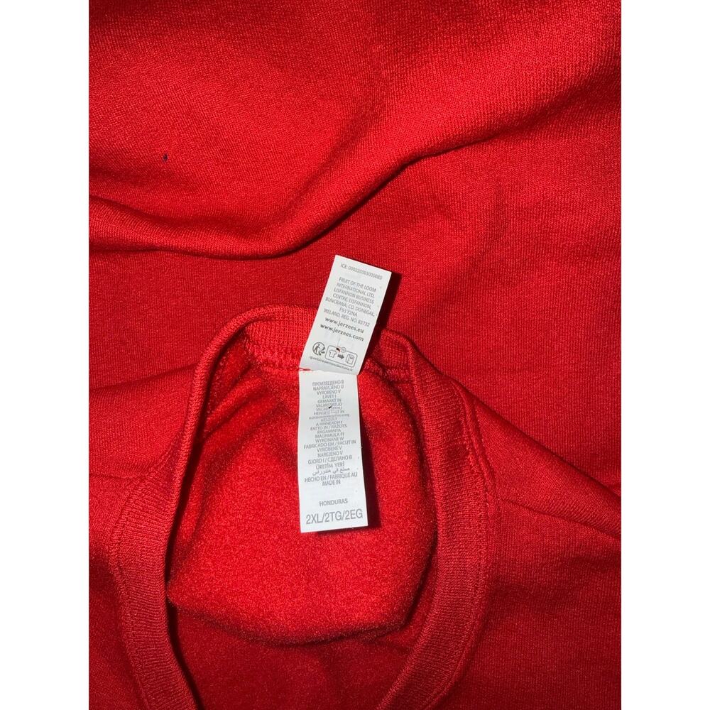 Elf Movie Santa! Buddy The Elf Red Christmas Sweatshirt Jerzees 2XL - Picture 5 of 6
